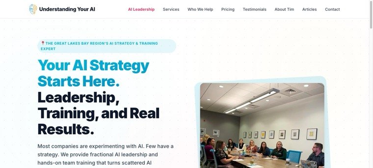 Understanding Your AI website homepage